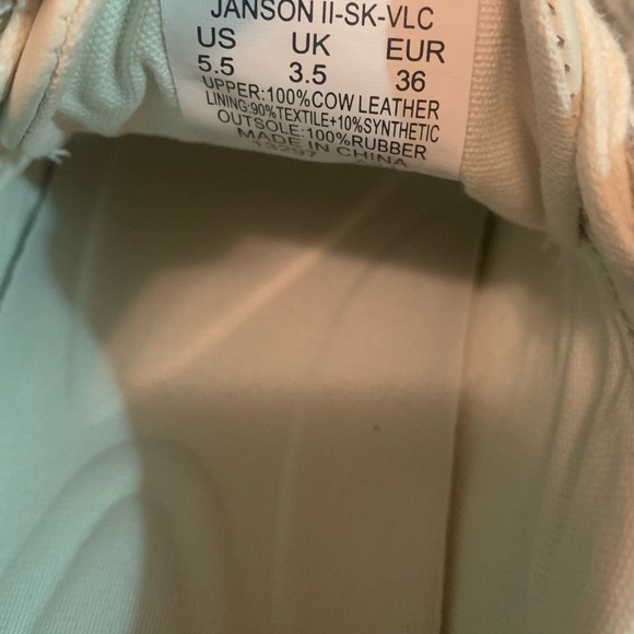 low price Lauren Ralph Lauren Cream leather sneakers 3.5 big kid. for fall. - Picture 5 of 7